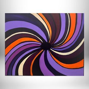 Abstract Spiral Painting Colors and Pattern of the 70s - Original Art